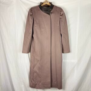 VTG Fashions By Jill Wool Trench Coat Worumbo Fabric Forstmann Union Made